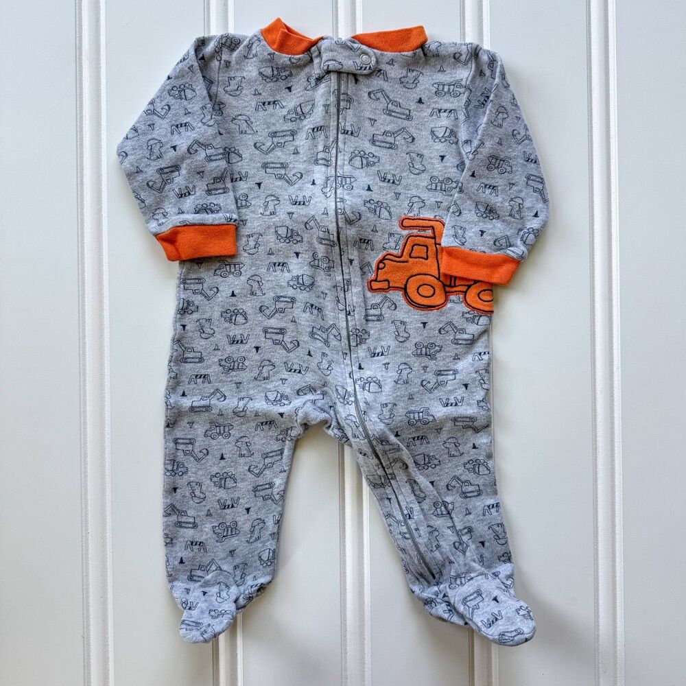 4/$10 - Just One You by Carter’s Construction Puppy Cotton Zip Up Baby Footie |